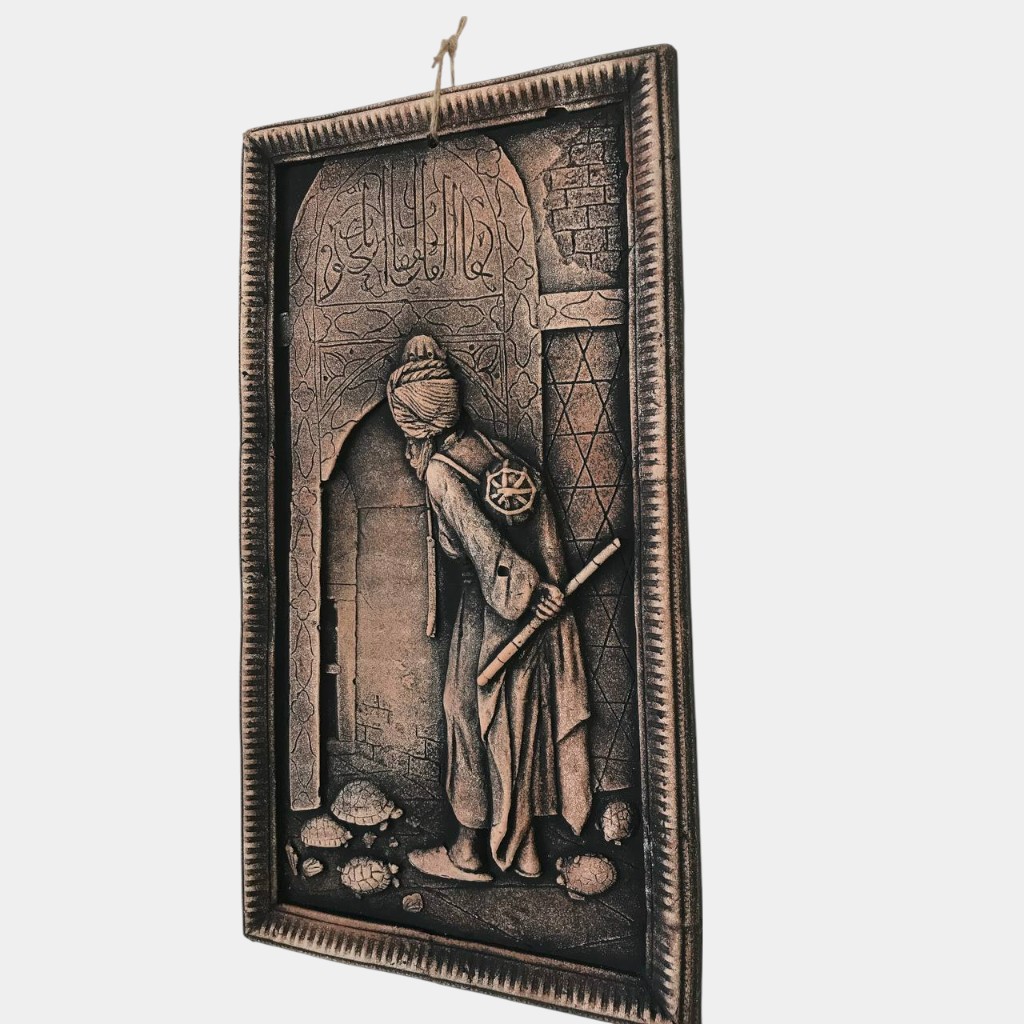 Kaplumbağa Terbiyecisi Kabartma Tablo(1)-Photoroom